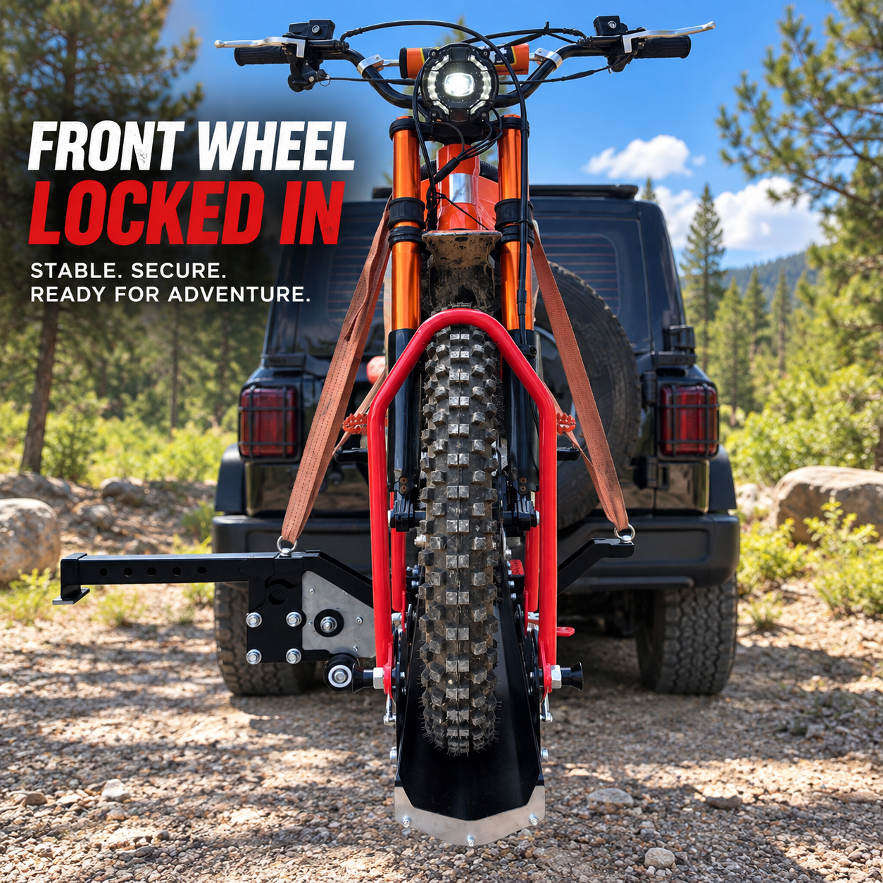 Heavy-Duty Hitch-Mounted Dirt Bike Carrier