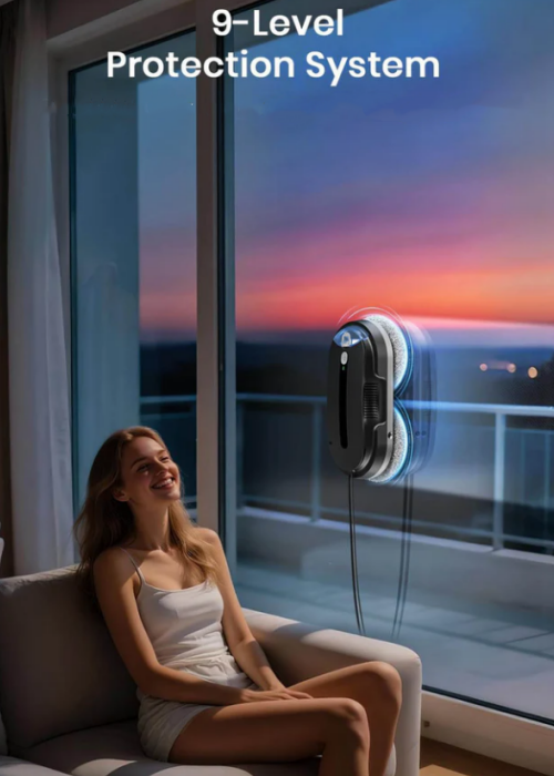 Window Cleaning Robot – Twin Turbo & Dual Auto-Spray | AI Path Planning