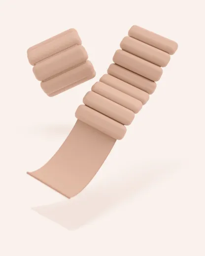 Sculpted Silicone Weighted Bangles | 1lb Each for Wrists & Ankles, with Travel Case