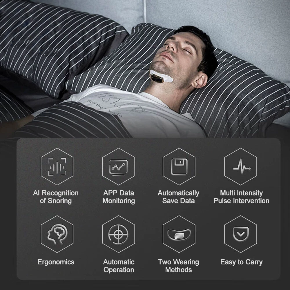 Smart Jaw Massager – AI-Powered Anti-Snoring Device with Charging Case 