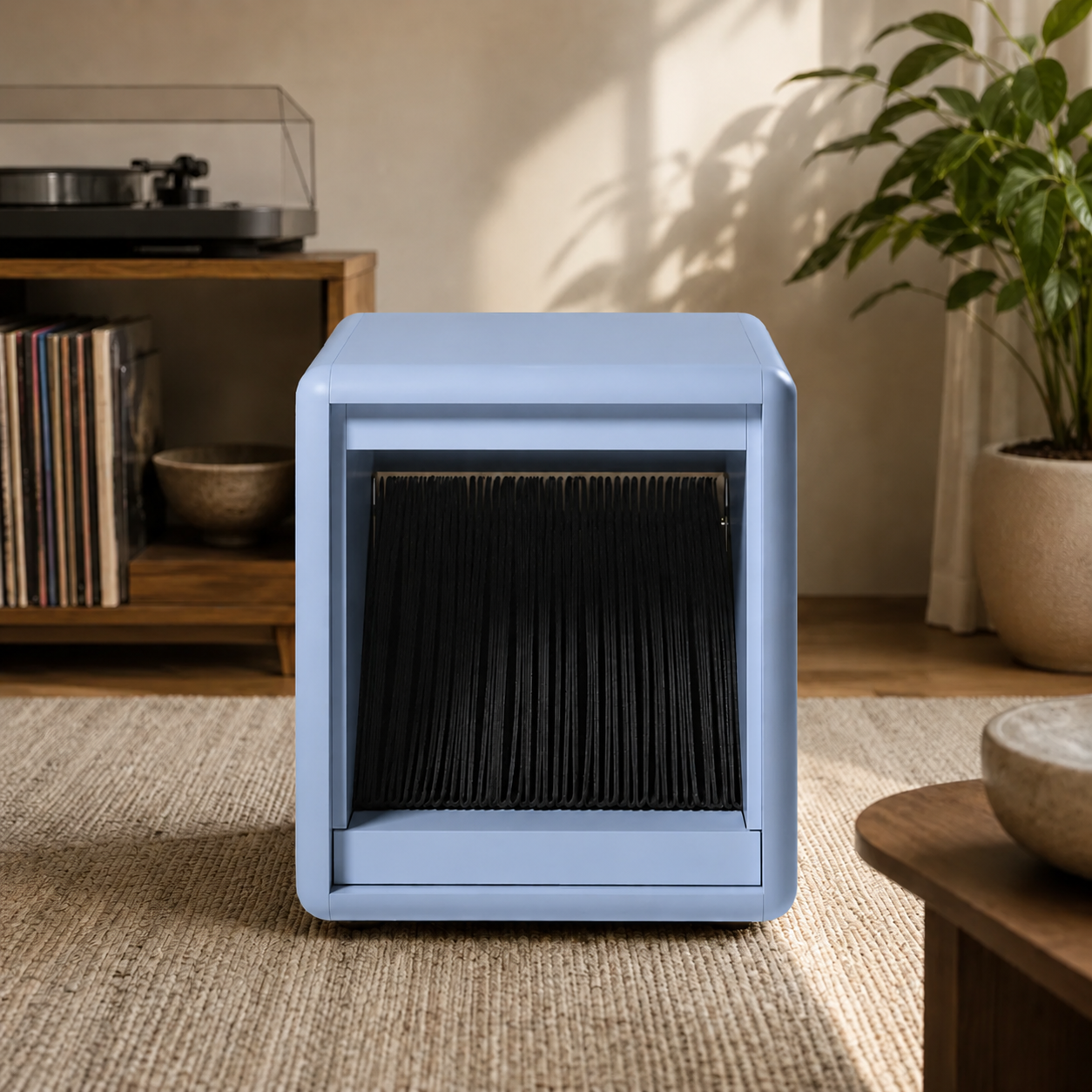 Premium Fan-Opening Vinyl Record Storage Cabinet
