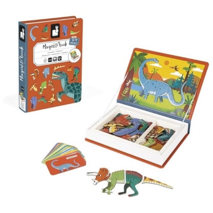 Mix & Match Dinosaur Magnetic Puzzle Book | Portable Learning Game for Kids 3+