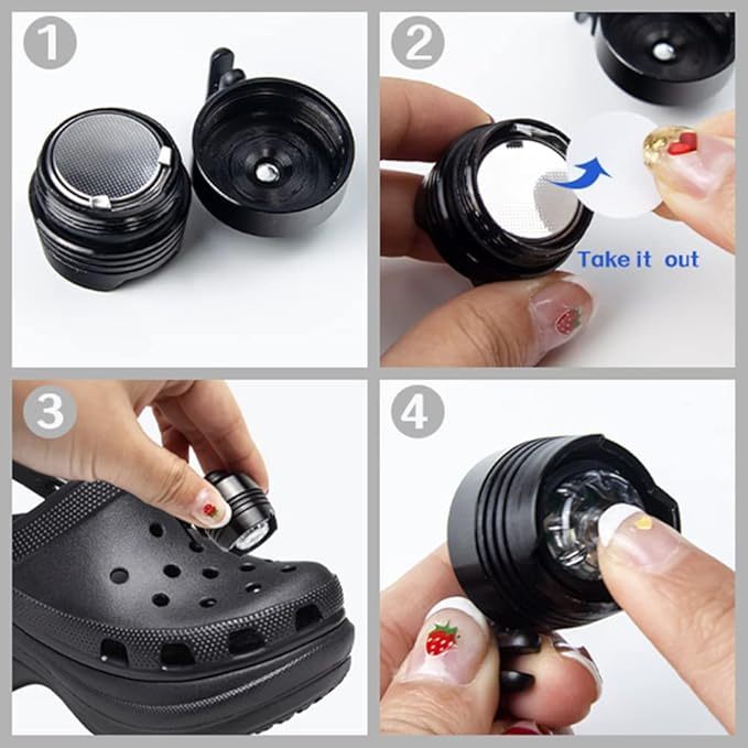 Crocs Clip-On LED Shoe Lights | 2-Pack with 3 Lighting Modes & Waterproof Design