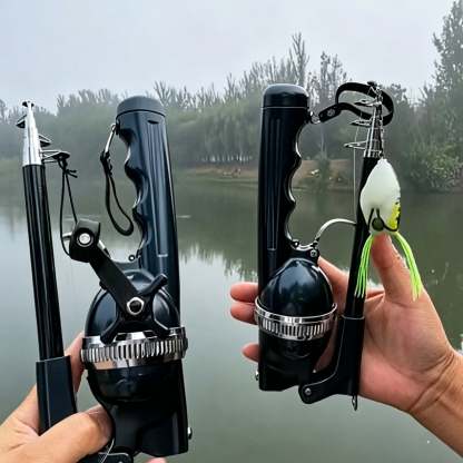 Portable folding carp fishing rod