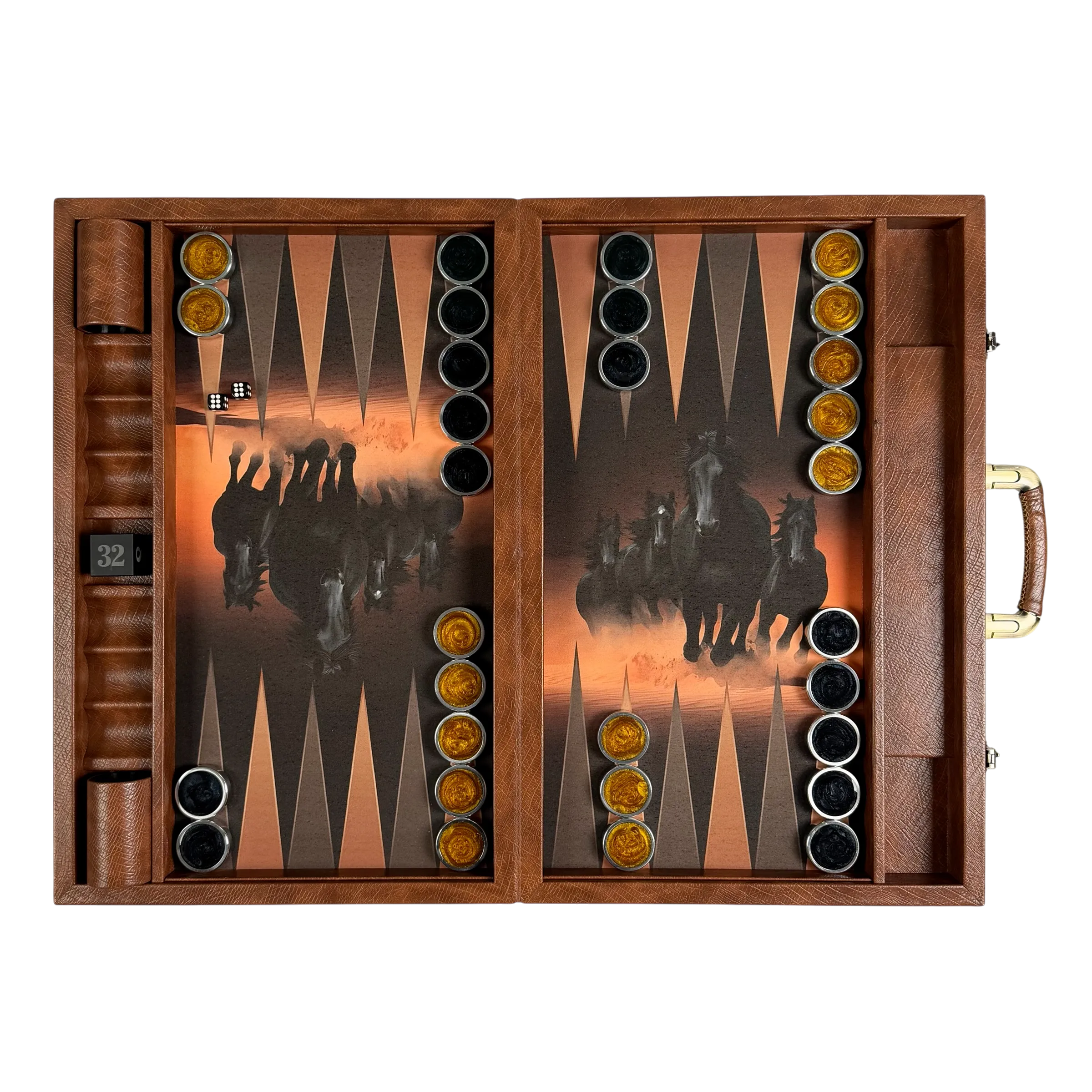 Premium Modern Tournament Backgammon Set