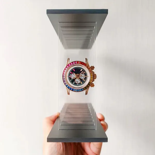 3D Deconstructed Mechanical Watch Art | Handcrafted Display in Acrylic Case