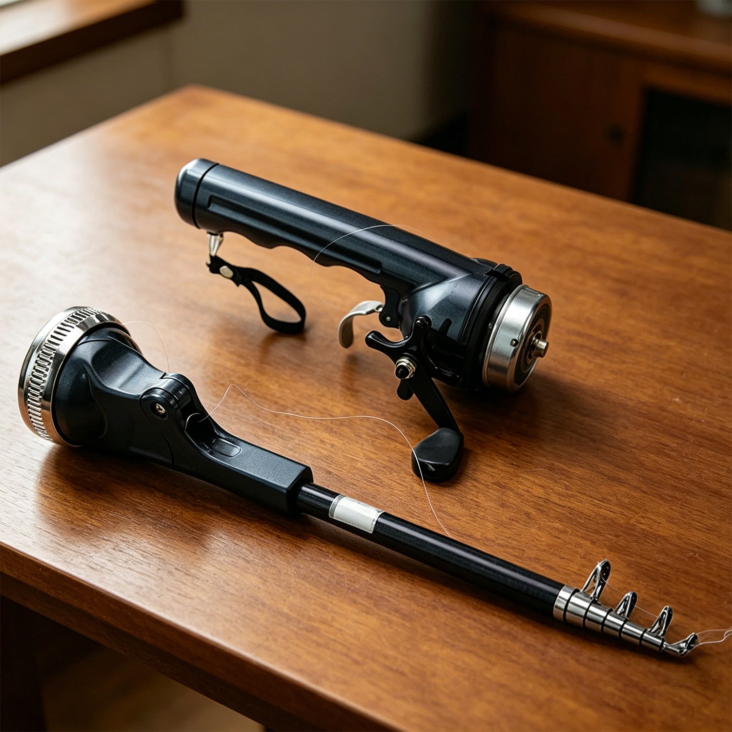 Portable folding carp fishing rod