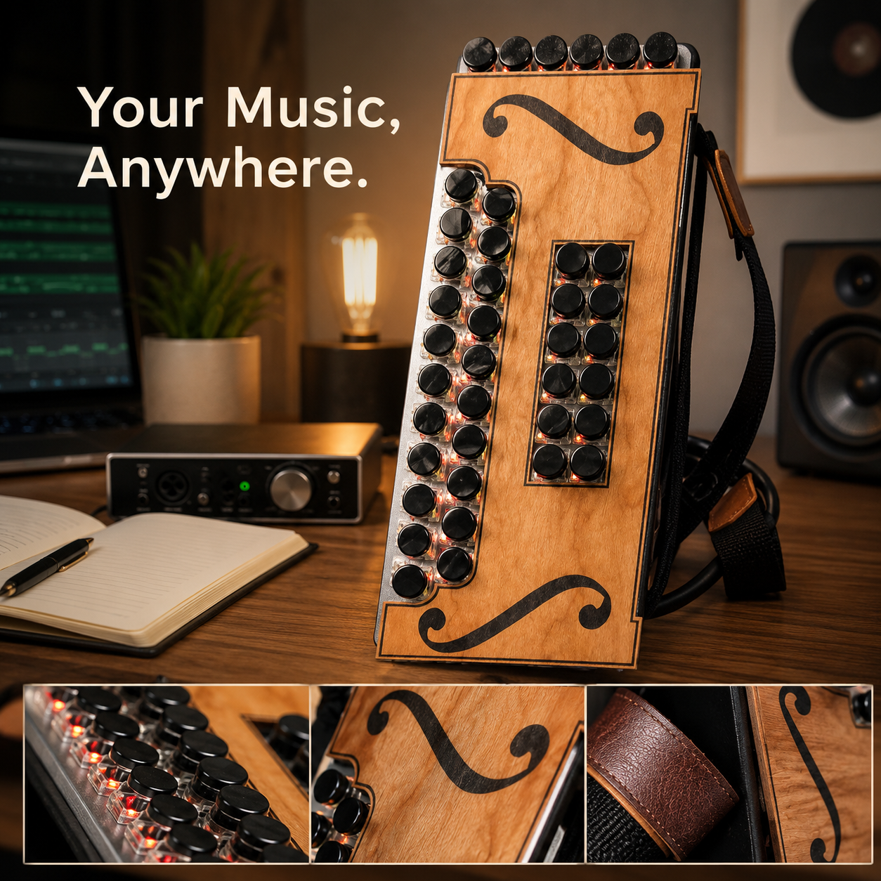 Portable MIDI Accordion – Compact Digital Accordion for Modern Musicians