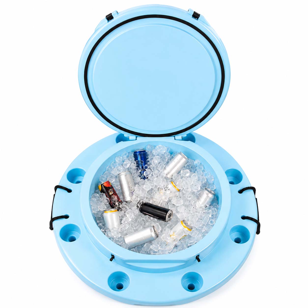 Floating Beverage Bar with 8 Cupholders & Anchor Set