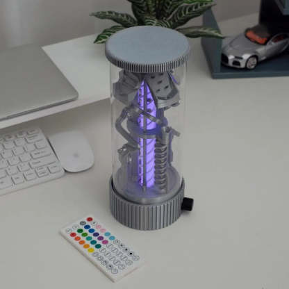 Spinning Pinball RGB Remote Control Night Light – Silver