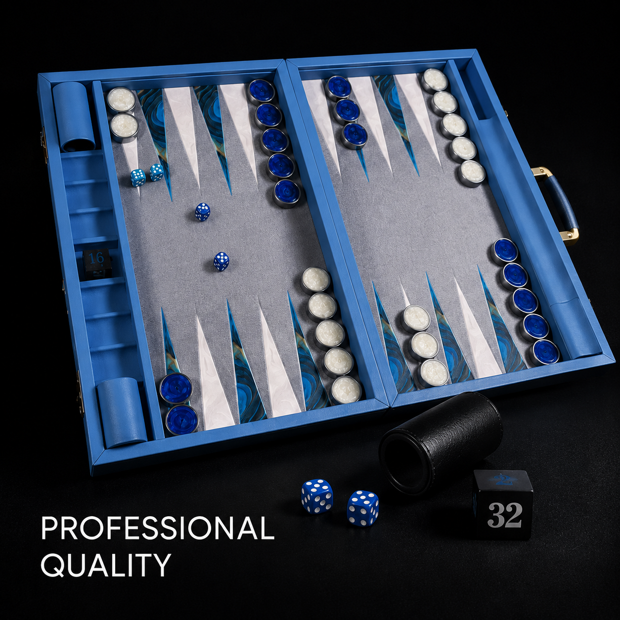 Premium Modern Tournament Backgammon Set