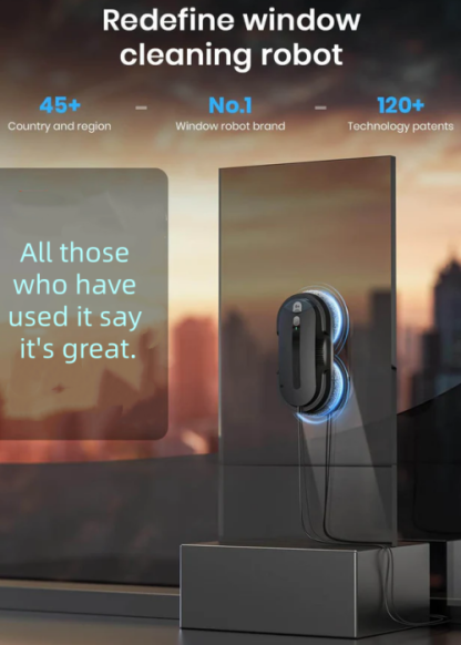 Window Cleaning Robot – Twin Turbo & Dual Auto-Spray | AI Path Planning