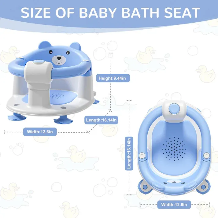 Baby Bath Seat for Babies 6 Months & Up – Non-Slip Toddler Bath Seat