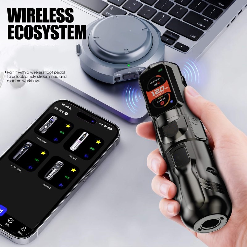 Wireless Tattoo Pen Kit : 4.5mm Stroke + Brushless Motor