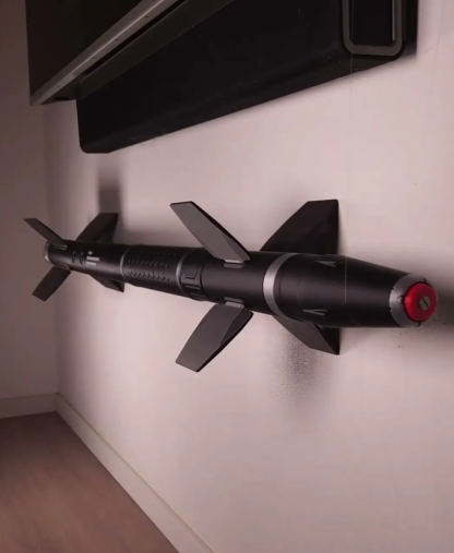 Full-Scale Sci-Fi Missile Wall Art | Hand-Finished 130cm Prop for Modern Interiors