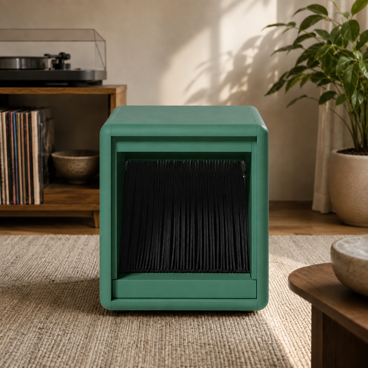 Premium Fan-Opening Vinyl Record Storage Cabinet