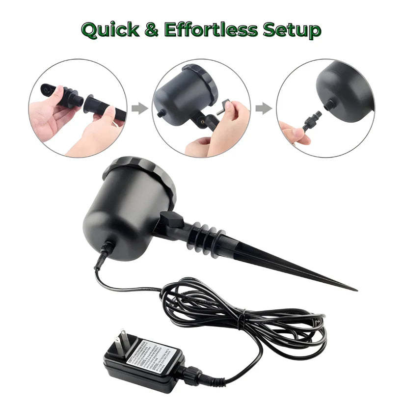 High-Power 3D Christmas Laser Projector with Super Fast Setup