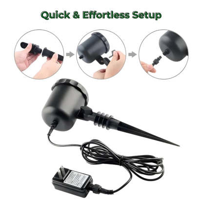 High-Power 3D Christmas Laser Projector with Super Fast Setup