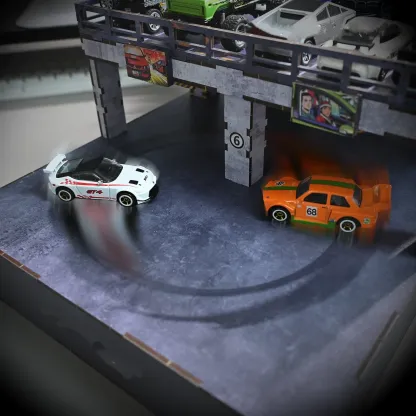 Magnetic Drift Diorama – 1/64 Scale Parking Lot with Hidden Drift Action