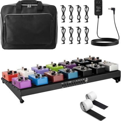 Guitar Pedal Board with Built-in Power Supply Lightweight Aluminum Alloy
