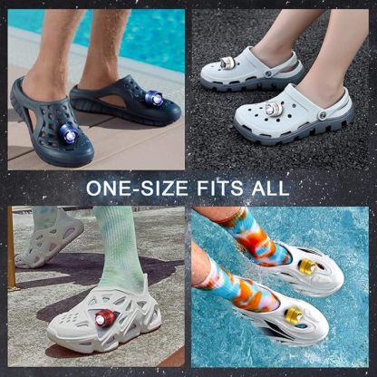 Crocs Clip-On LED Shoe Lights | 2-Pack with 3 Lighting Modes & Waterproof Design