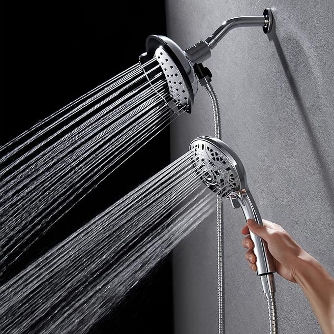 2-in-1 Rainfall Shower System : Dual Shower Heads with High Pressure