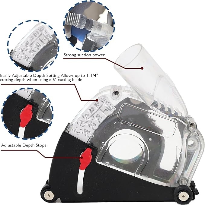 Angle Grinder Dust Shroud : Fits 4.5″ & 5″ Grinders