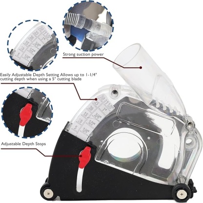 Angle Grinder Dust Shroud : Fits 4.5″ & 5″ Grinders