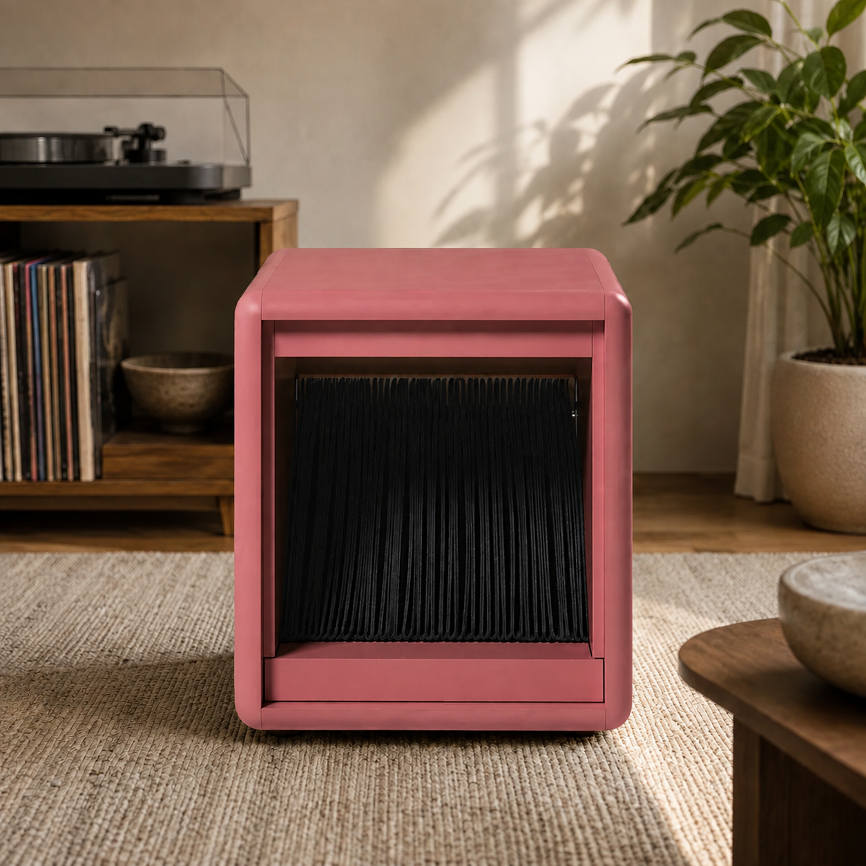 Premium Fan-Opening Vinyl Record Storage Cabinet