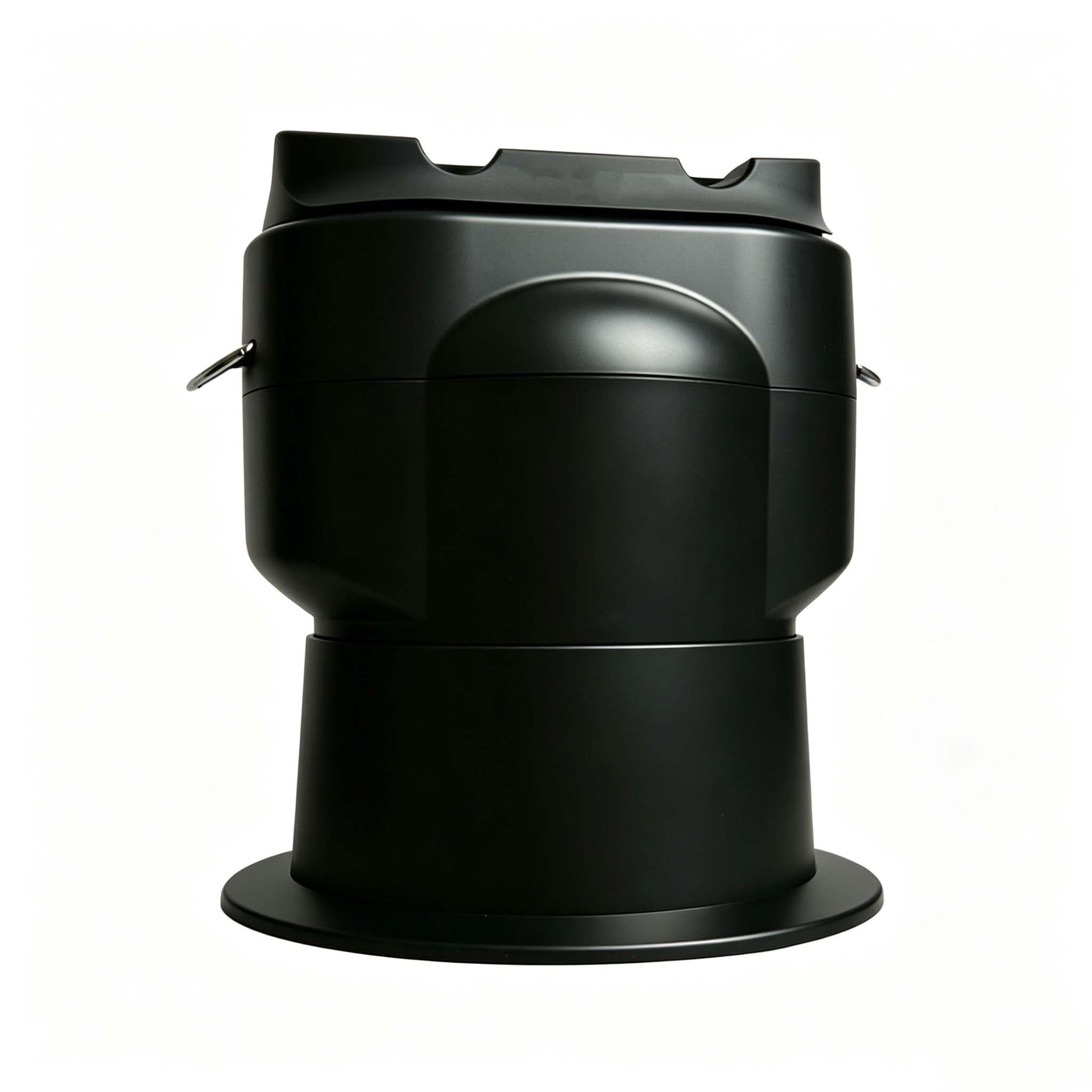smart cleaner that automatically removes coffee grounds using rotating blades and brushes
