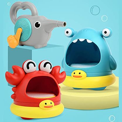 Creative shower bubble toys shaped like sharks or crabs