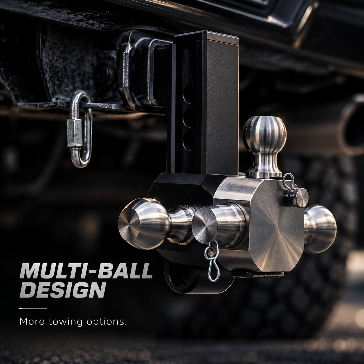 Heavy-Duty Rotating Multi-Ball Trailer Hitch