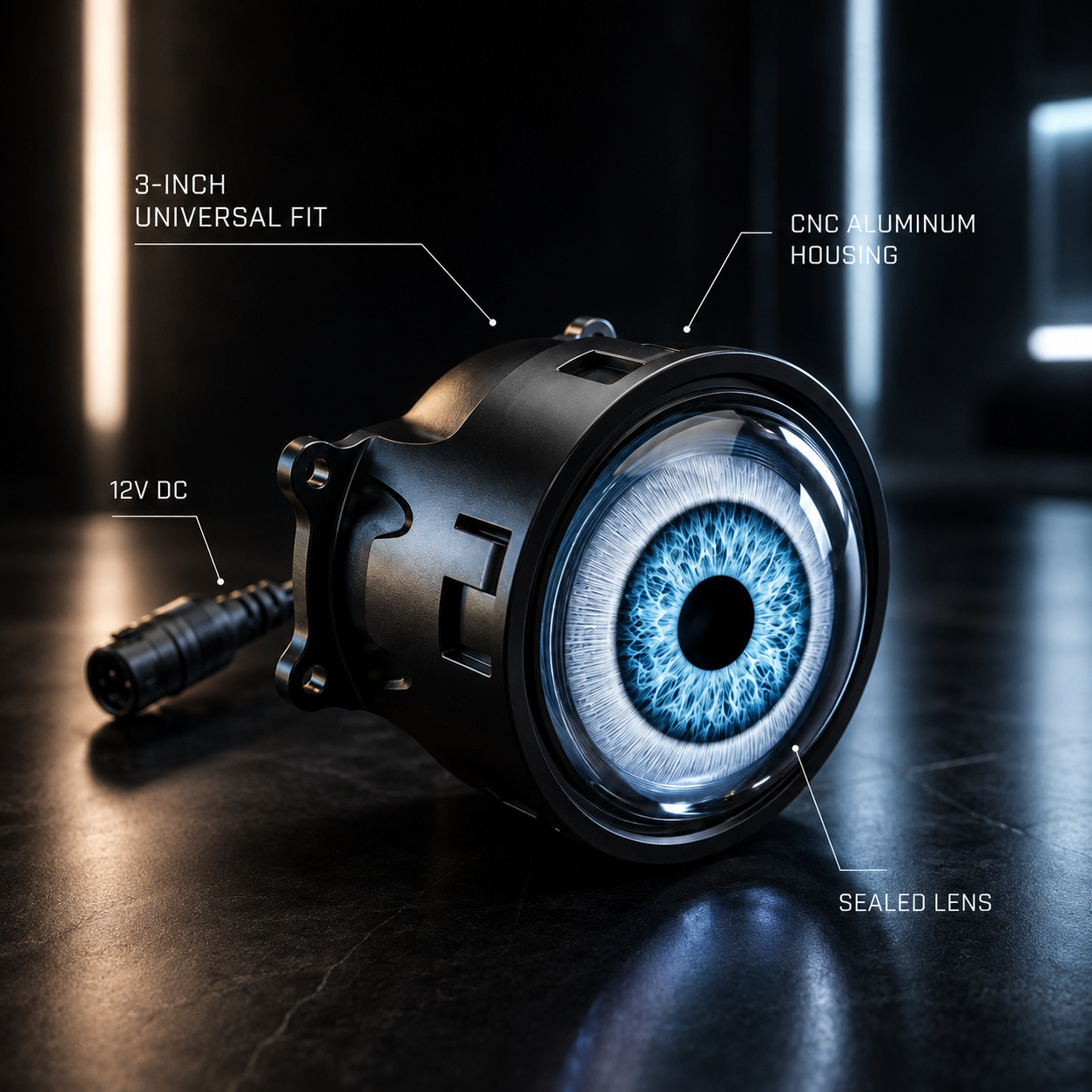 Dynamic LED Eye Light Decoration Kit-Use the remote control to change the colors and shapes.