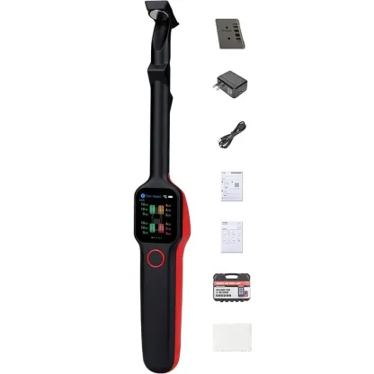 Laser tire tread depth and brake disc measuring instrument