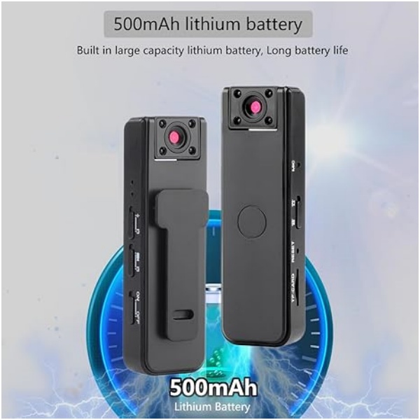 Mini Body Camera – 1080P Wearable Recorder with 32GB Card & Rotating Lens