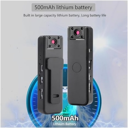 Mini Body Camera – 1080P Wearable Recorder with 32GB Card & Rotating Lens