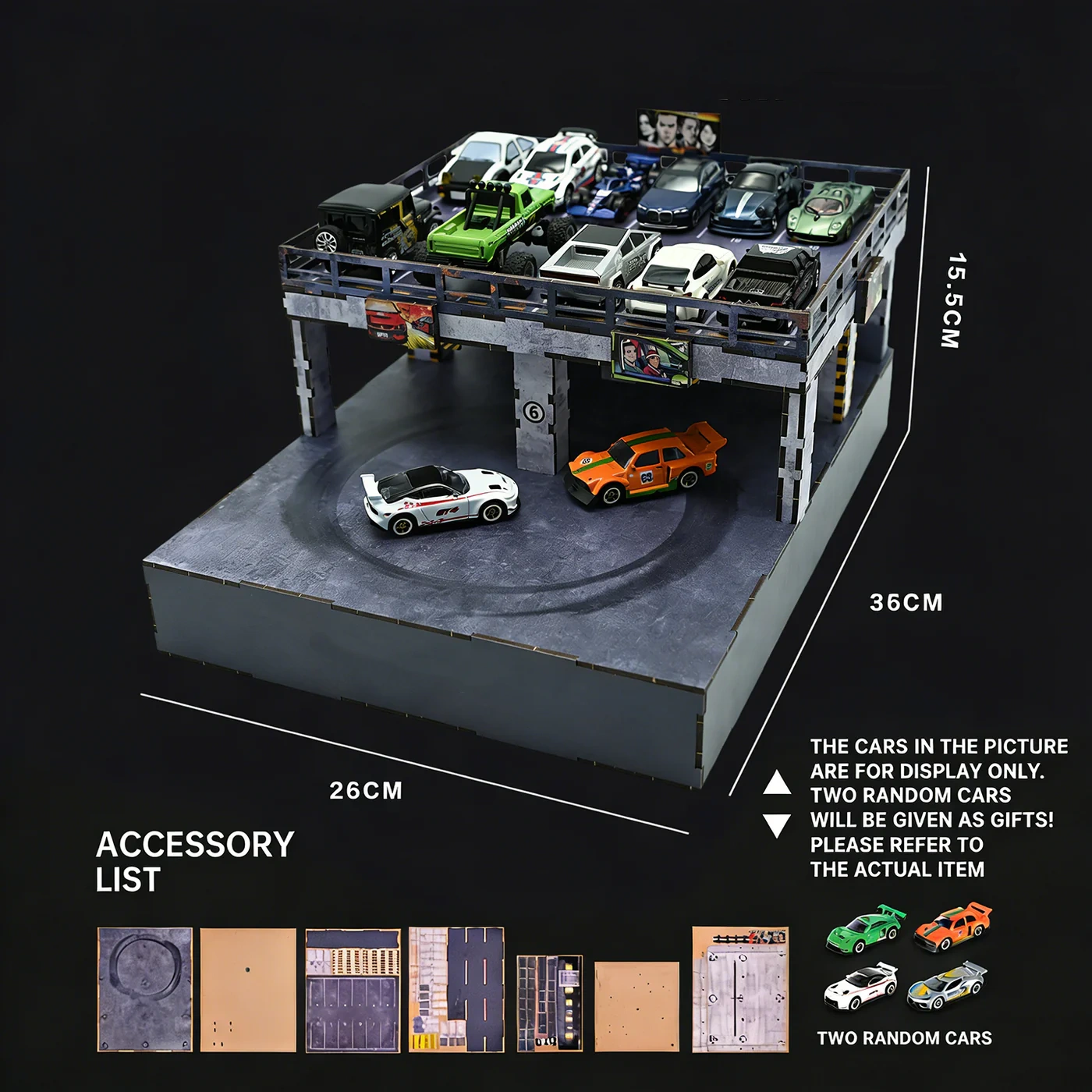 Magnetic Drift Diorama – 1/64 Scale Parking Lot with Hidden Drift Action