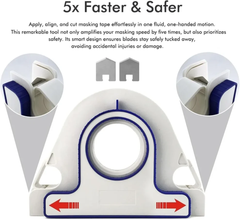 Paint Tape Applicator – 5× Faster Masking with Precision Control for Painting, Caulking & Trim Work！