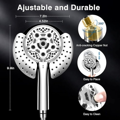 2-in-1 Rainfall Shower System : Dual Shower Heads with High Pressure