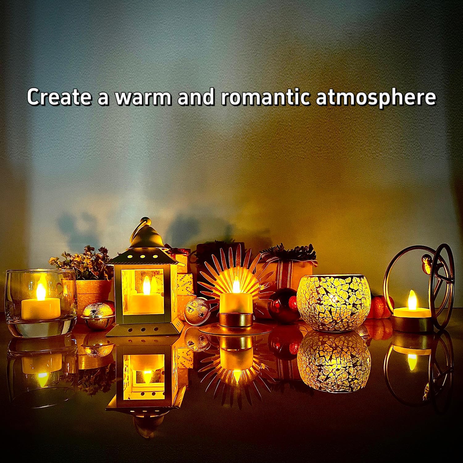 Rechargeable Flickering LED Tea Lights (12-Pack) | Remote Control & Timer with Charging Base