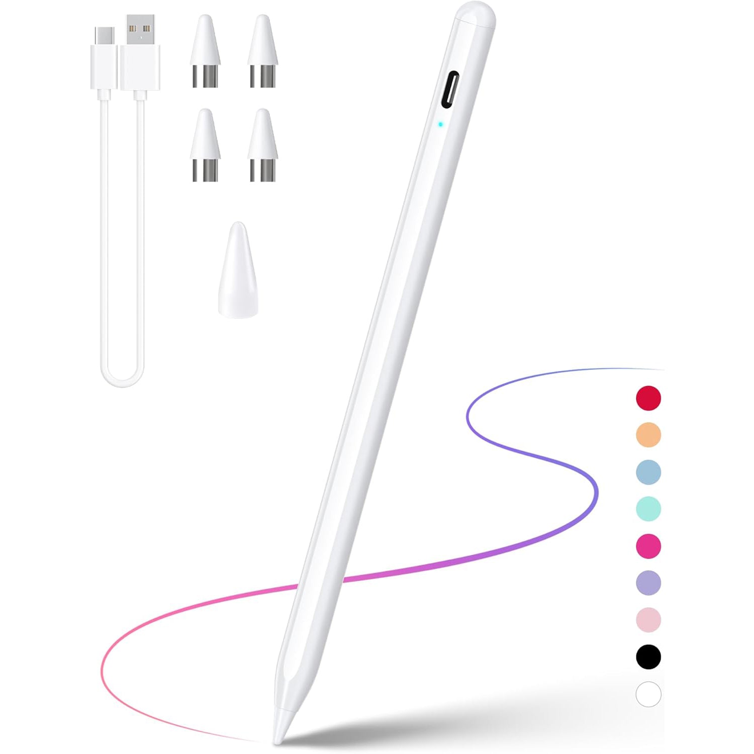 High Precision Touch Pen – Compatible with iOS and Android Devices, Magnetic Design
