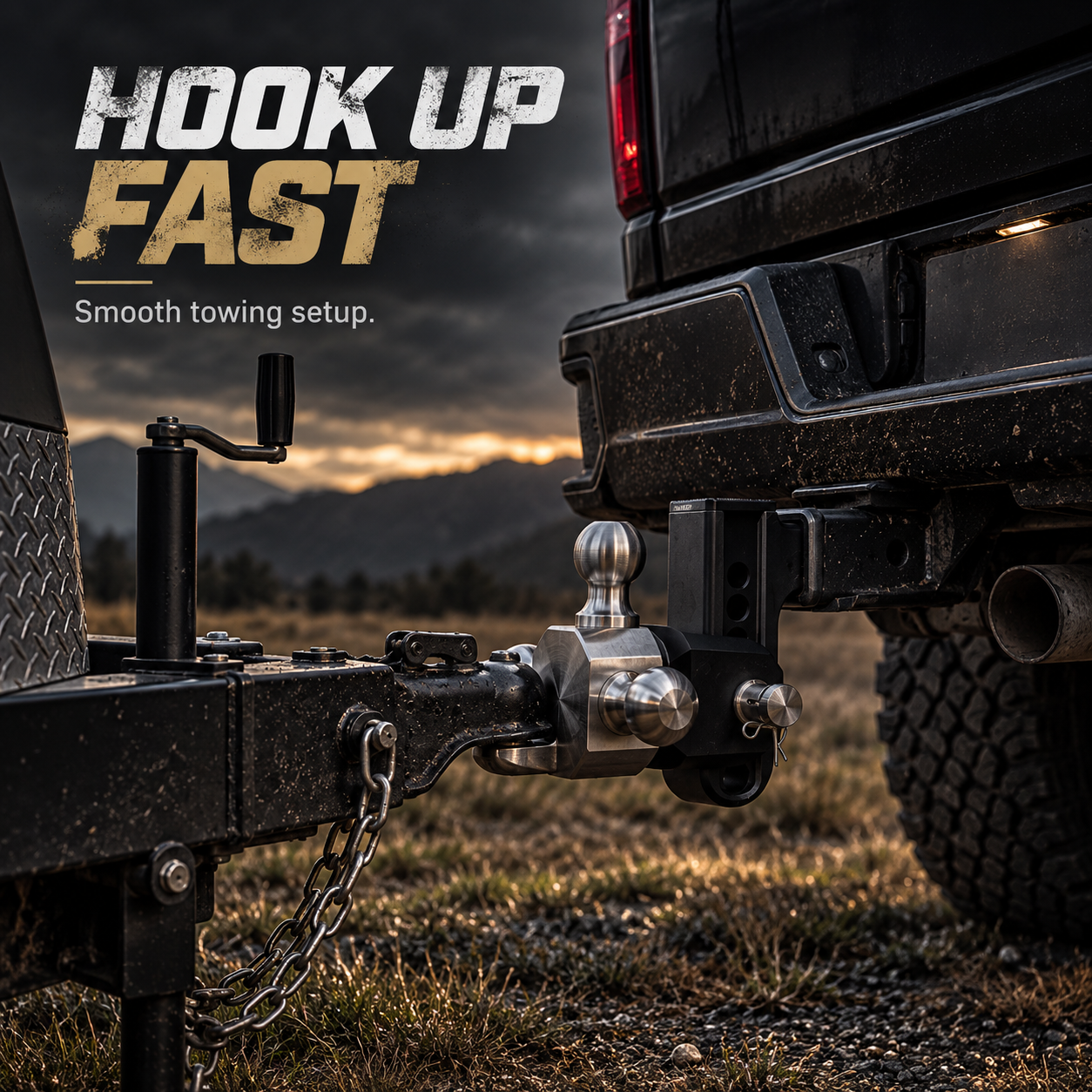 Heavy-Duty Rotating Multi-Ball Trailer Hitch