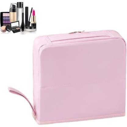 Eco-Friendly Upright Makeup Bag – Fashionable and Practical Semi-Open Design