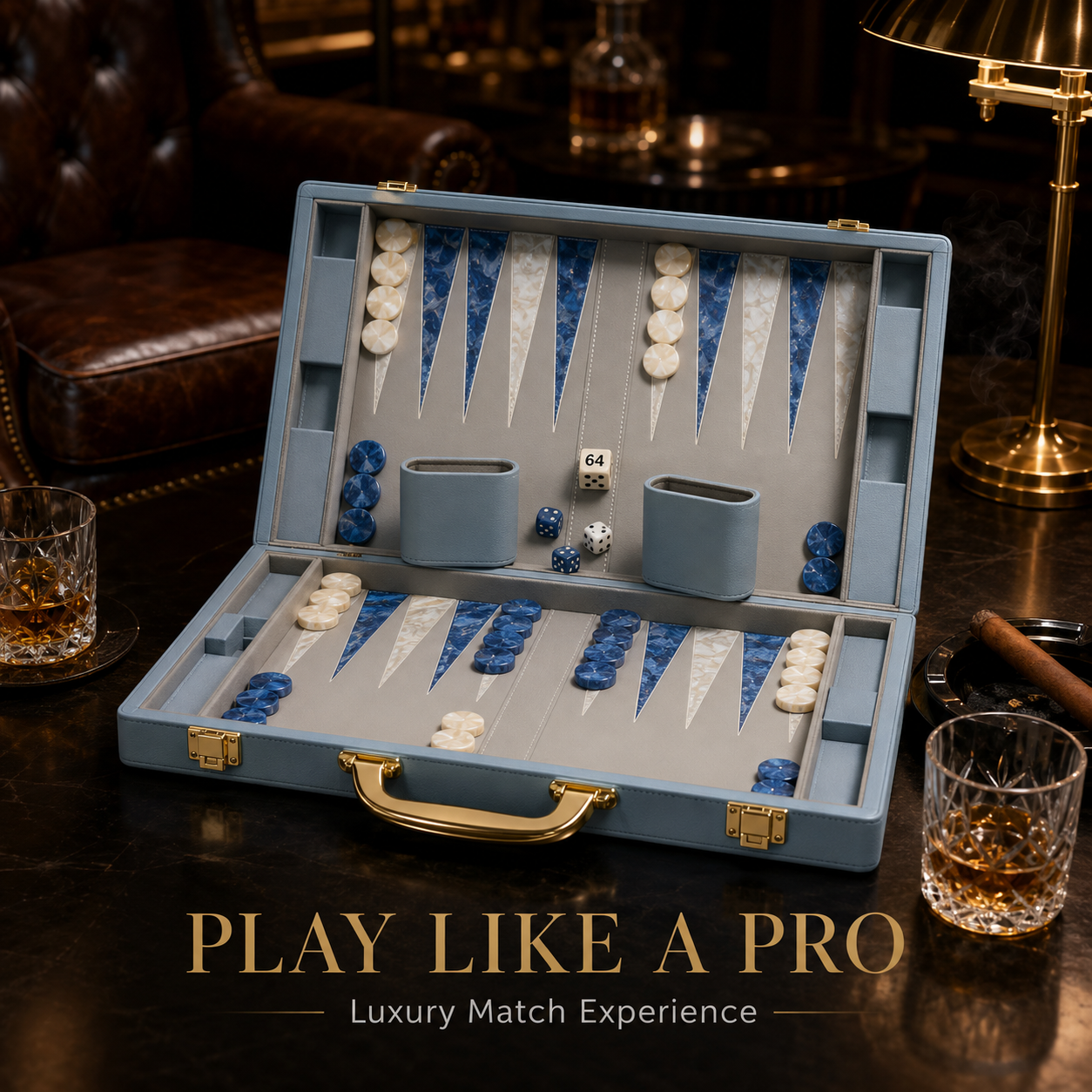 Premium Modern Tournament Backgammon Set