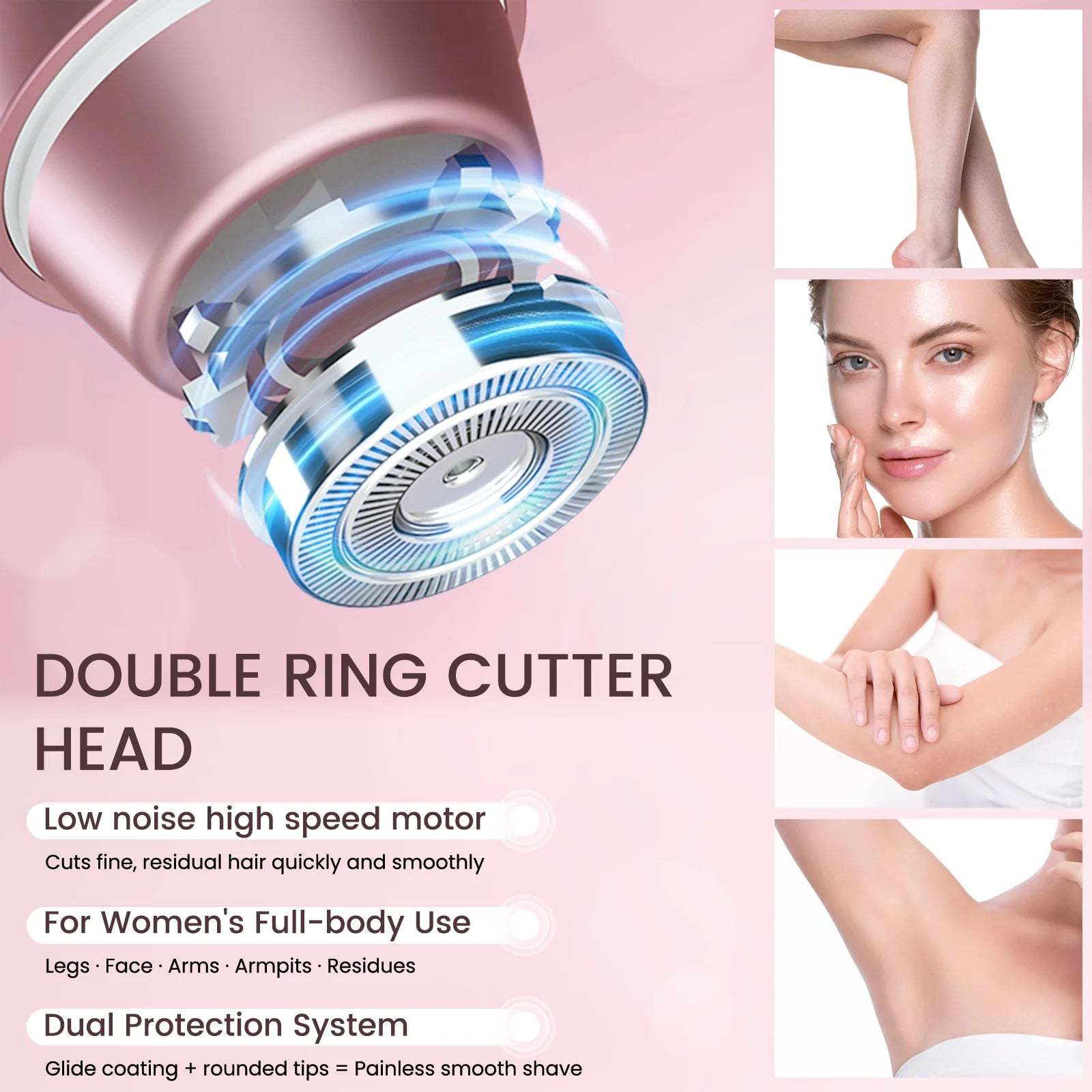 3-in-1 Portable Women's Bikini Trimmer & Shaver – Dual-Head Design