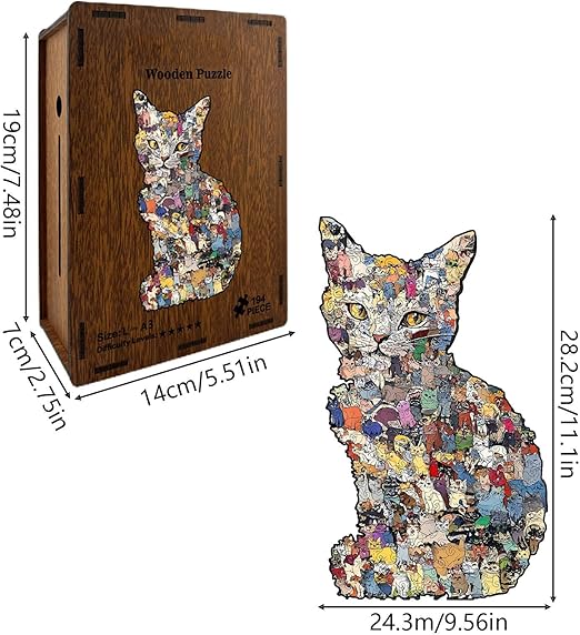 Wooden Puzzle & Money Bank Set | 194-Piece Irregular Space-Themed Educational Game for Adults & Kids