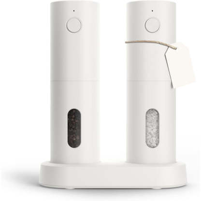 Electric Salt and Pepper Grinder Set – USB Rechargeable Automatic Spice Mills with LED Light & Adjustable Coarseness