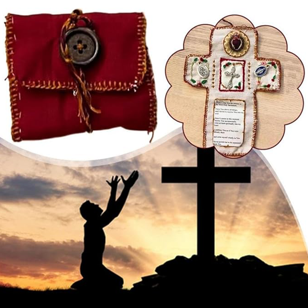 Pocket shrine with silver cross