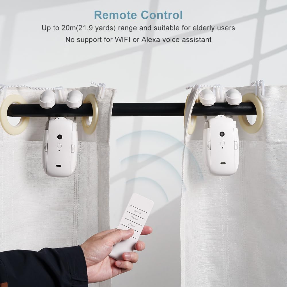 Smart Wireless Automatic Curtain Opener with Remote Control