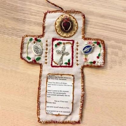 Pocket shrine with silver cross